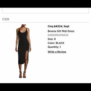 Cinq & Sept black dress